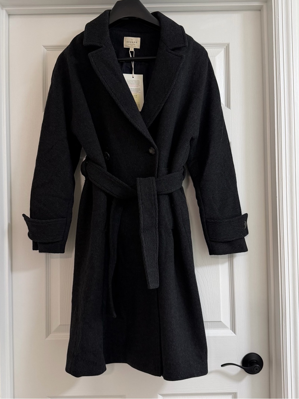 Sezane Grey Trench Coat